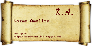 Kozma Amelita névjegykártya